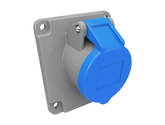 CEE 45° Panel Mounted Socket 16A 220V 3 Pin IP44 | BC1-1403-2420