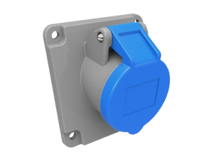 CEE 45° Panel Mounted Socket 16A 220V 3 Pin IP44 | BC1-1403-2420
