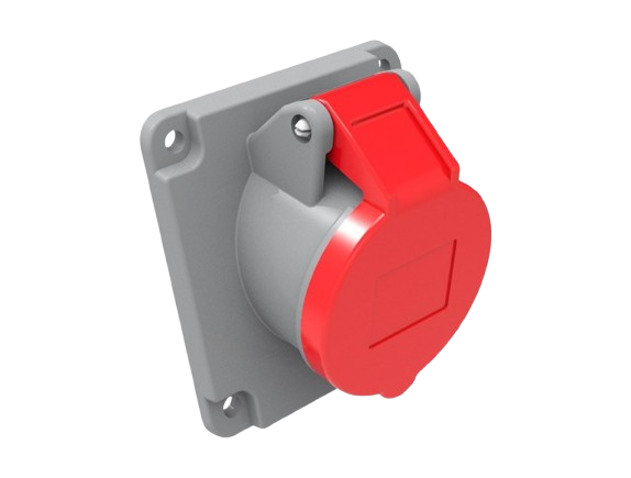 CEE 45° Panel Mounted Socket 16A 415V 4 Pin IP44 | BC1-1504-2420