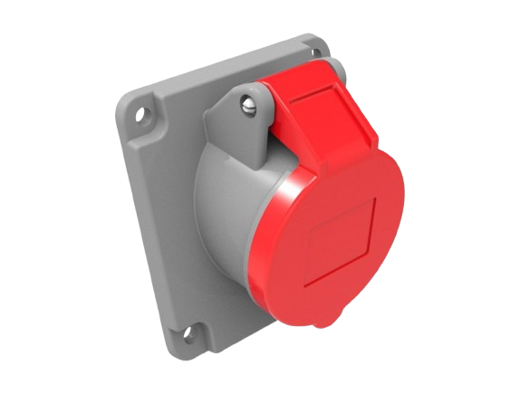 CEE 45° Panel Mounted Socket 16A 415V 5 Pin IP44 | BC1-1505-2420