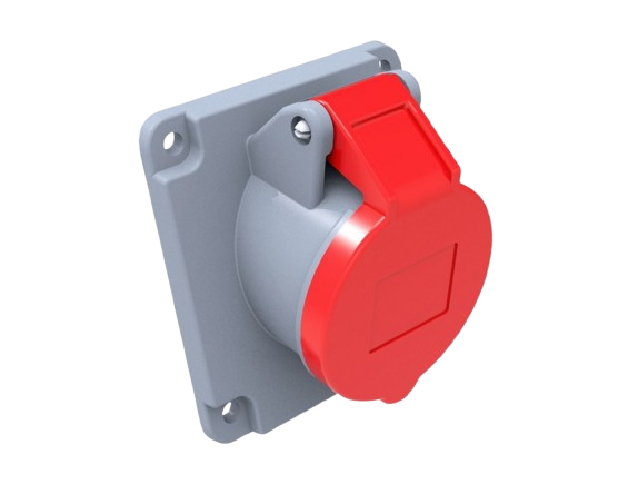 CEE 45° Panel Mounted Socket 32A 415V 5 Pin IP44 | BC1-3505-2420