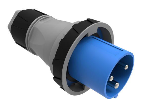 CEE Straight Plug 63A 220V 3 Pin IP67 | BC1-4403-7011