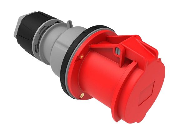 CEE Straight Socket with Pilot 63A 415V 4 Pin IP44 | BC3-4504-2312