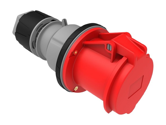 CEE Straight Socket with Pilot 63A 415V 5 Pin IP44 | BC3-4505-2312
