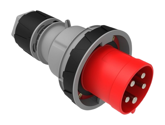 CEE Straight Plug with Pilot 63A 415V 5 Pin IP67 | BC3-4505-7011