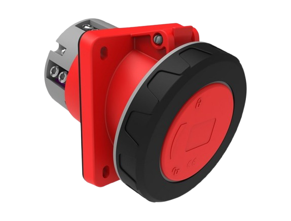 CEE 45° Panel Mounted Socket 125A 415V 4 Pin IP67 | BC3-6504-7420