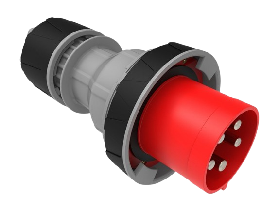 CEE Straight Plug with Pilot 125A 415V 5 Pin IP67 | BC3-6505-7011