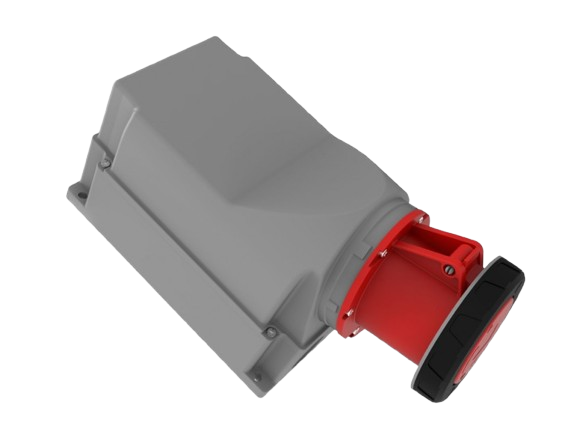 CEE 90° Angled Surface Mounted Socket 125A 415V 5 Pin IP67 | BC3-6505-7535